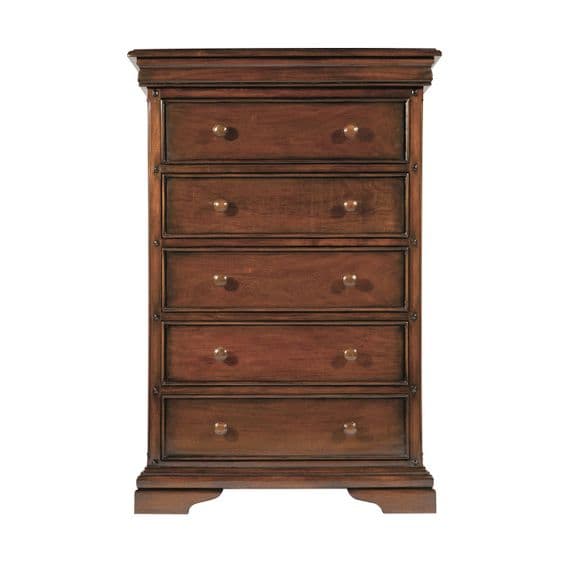 Normandie Sleigh French 6 Tall Chest - Prestige French Furniture