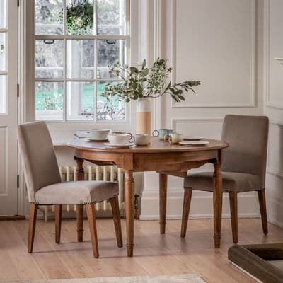 Normandy Natural French Round Extending Dining Table