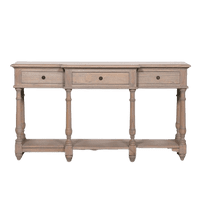 Rustic Breakfront French Hall / Console Table - Prestige French Furniture