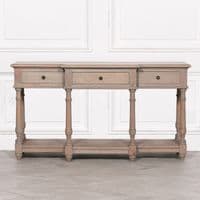 Rustic Breakfront French Hall / Console Table - Prestige French Furniture