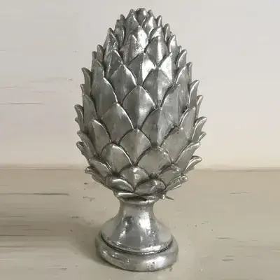 Silver Pinecone Finial
