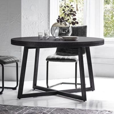 Spirit Contemporary Charcoal Round Dining Table
