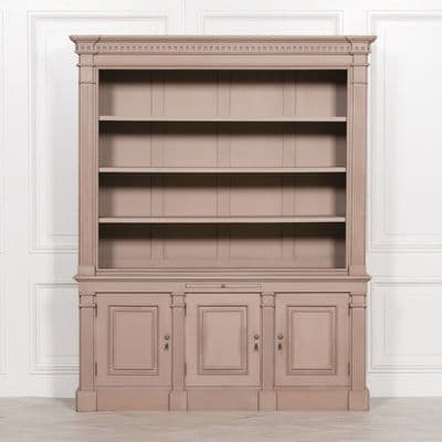 Taupe French Style Open Bookcase