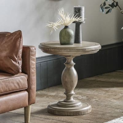 Toulouse Rustic Contemporary French Style Round Side Table