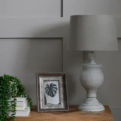 Weathered Wood Antique Style Table Lamp