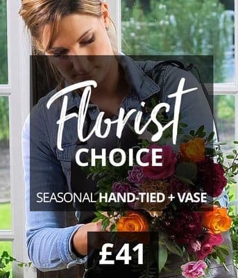 Florist Choice Hand-Tied & Vase £41