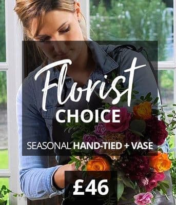 Florist Choice Hand-Tied + Vase £46