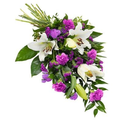 Purple & White Lily Sheaf