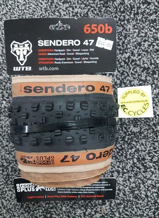 WTB Sendero TCS Tan Sidewall 650b X 47c