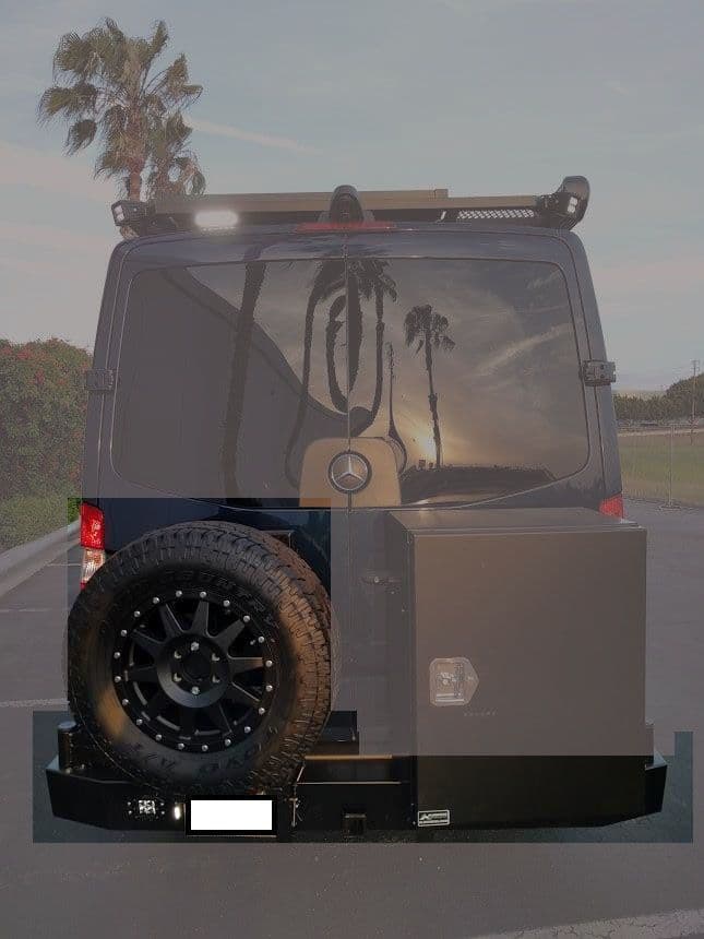 2007-2018 Sprinter Slimline Rear Bumper with Hitch and Swing Arm ...