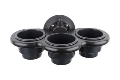 3-Cup Holder - Vertical Mount Black