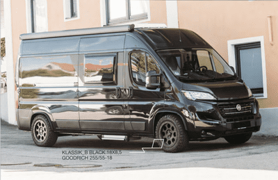 Delta4X4  Klassik_B 18X9 5x130 +45 Centre bore 78.1mm Black/Black Matt to fit Fiat Ducato