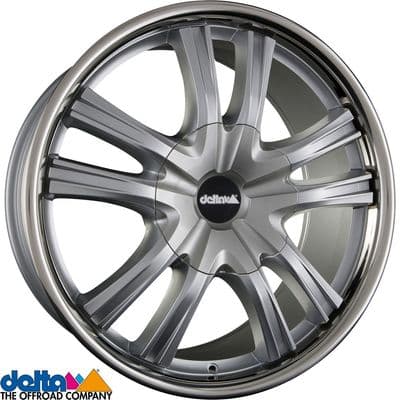 Delta4X4  Lander12 22X9  Gloss SIlver Lip Polished to fit VW T5 T6  and  Crafter 2019+