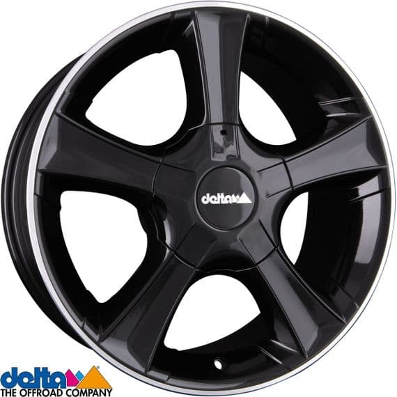 Delta4X4  Sins 18X8 6x130 +45 Cb84,1 Black Lip Polished to fit Mercdes Sprinter 96+