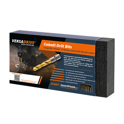 HMT VersaDrive Cobalt Drill Set contains:5,6.8,8.5,10.2mm