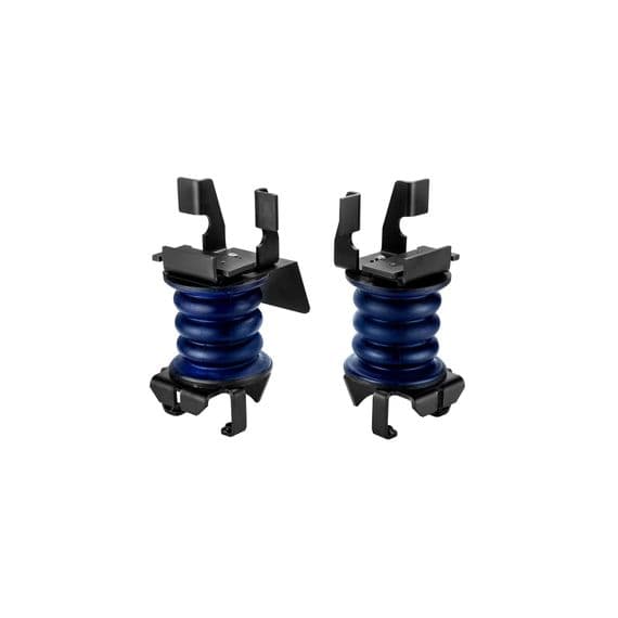 SumoSprings® are a patented suspension product designed to enhance load carrying ability, stabilize sway, and improve overall driver control and ride comfort. They are maintenance free, do not leak air, and do not require airlines or compressors. SumoSprings® are manufactured in a variety of heights, diameters and densities to support multiple front and rear applications. They are manufactured from proprietary closed micro-cellular urethane providing a smooth and progressive spring rate with superior damping properties.