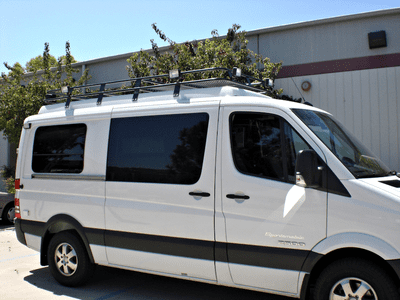 Sprinter 03-06  LWB High Roof  Double Loop Low Profile - 13 Feet Long - Perforated Aluminium