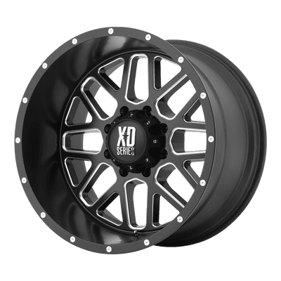 XD SERIES BY KMC WHEELS GRENADE SATIN BLACK MILLED