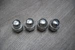 4 GENUINE HYUNDAI i20  i30  KIA VENGA  CHROME DOME WHEEL NUTS
