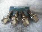 4  GENUINE PEUGEOT 406  1996-2004  CHROME WHEEL NUT BOLTS