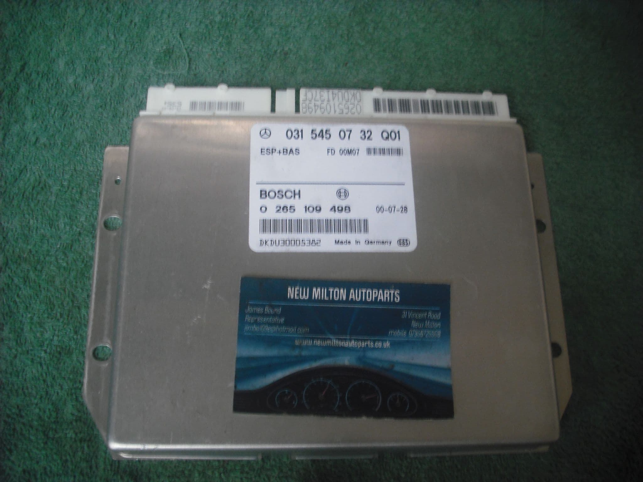 Bas Module W208 A GENUINE MERCEDES BENZ W208 CLK CONVERTIBLE ESP BAS BRAKE CONTROL ...