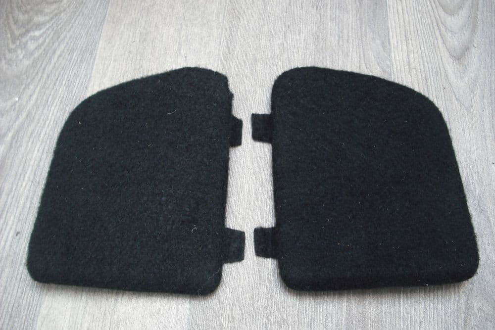 A PAIR OF GENUINE MINI R55 R56 INTERIOR CARPET REAR LIGHT COVERS