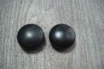A PAIR OF GENUINE SKODA FABIA MK1 FRONT WINDSCREEN WIPER ARM NUT COVER CAPS