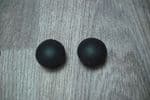 A PAIR OF JAGUAR XJR  FRONT WINDSCREEN WINDOW WIPER ARM FIXING NUT COVER CAPS