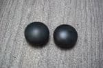 A PAIR OF SKODA ROOMSTER AND FABIA FRONT WINDOW WIPER ARM NUT COVER CAPS