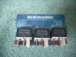 SOLD    90987-02020  156700-1930    3 x GENUINE TOYOTA COROLLA RELAYS