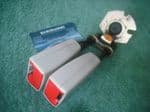 SOLD   JAGUAR XJ8 X308 REAR SEAT BELT CLIPS CATCHES HASPS  HNC7090AD/AGO  J9ZAA  2U070796
