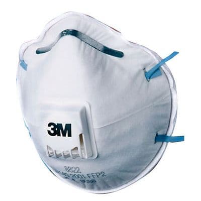 3M 8822 FFP2 Valved Face Masks - 10 Box