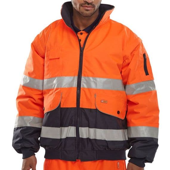BSeen Hi Vis Orange Europa Bomber Jacket | Workwear101.com