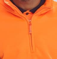 BSeen Hi Vis Orange Quarter Zip Sweatshirt | Workwear101.com