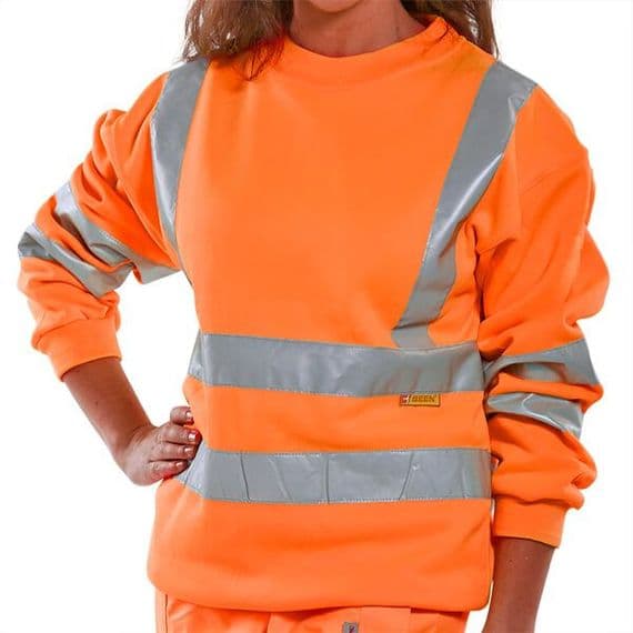 BSeen Hi Vis Orange Sweatshirt | Workwear101.com