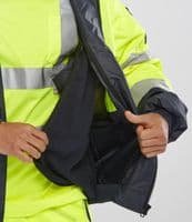 BSeen Hi Vis Yellow Europa Bomber Jacket | Workwear101.com