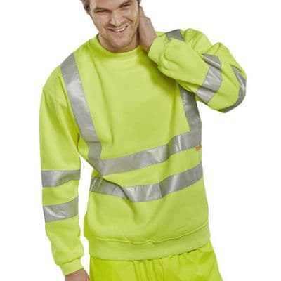 BSeen Hi Vis Yellow Sweatshirt