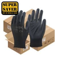 Click 2000 EC9BL Black PU Gloves - 100 Pairs | Workwear101.com