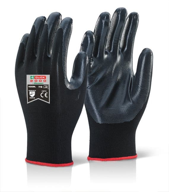 Click 2000  Nite Star Nitrile Grip Gloves  - 100 Pairs | Workwear101.com