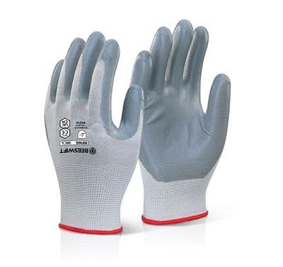 Click 2000 Nitrile Foam Nylon Gloves - 100 Pairs