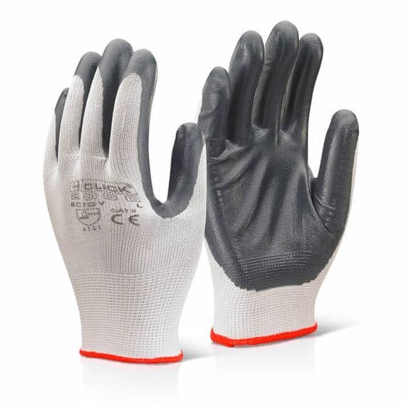 Click 2000 Nitrile Palm Polyester Gloves - 100 Pairs | Workwear101.com