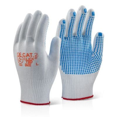 Click 2000 Tronix Blue Dot Grip Gloves - 100 Pairs