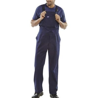 Click Cotton Drill Navy Bib and Brace
