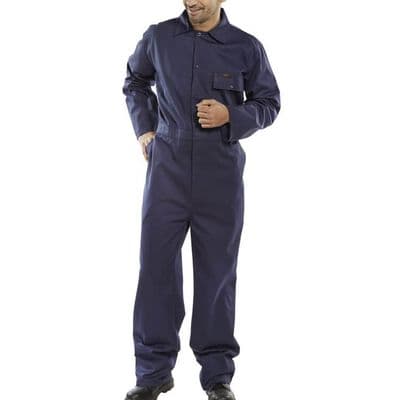 Click Cotton Drill Navy Boilersuit
