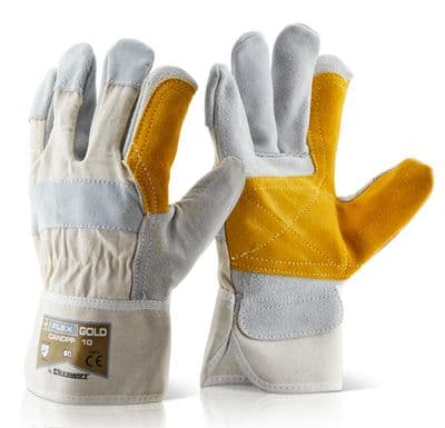 Click Double Palm H/Q B-FLEX Gold Rigger Gloves - 60 Pairs