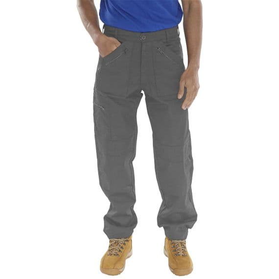 Click Grey Action Work Trousers  | Workwear101.com