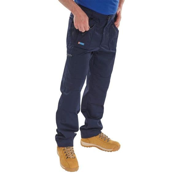 Click Navy Action Work Trousers  | Workwear101.com