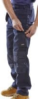 Click Premium Navy Multi-Purpose Trousers | Workwear101.com