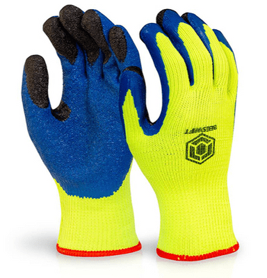 Click Yellow Latex Thermo-Star Full Dip Gloves - 48  Pairs