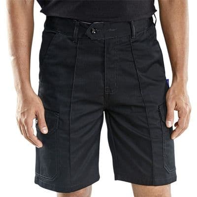 Super Click Black Cargo Shorts